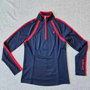 ARIAT TEK Women's Sunstopper 3.0 Baselayer 1/4 Zip Shirt Size XS UPF Protection